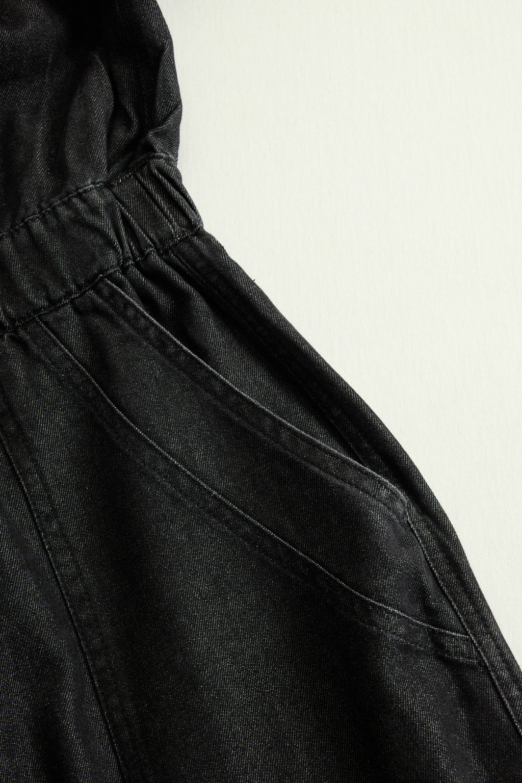 【24-hour shipping out】Casual Loose Vintage Denim Elastic Waist Zipper Hooded Jumpsuit