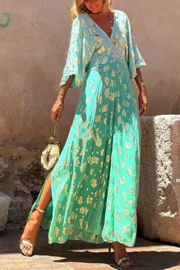 V Neck Puff Sleeve Jumpsuit