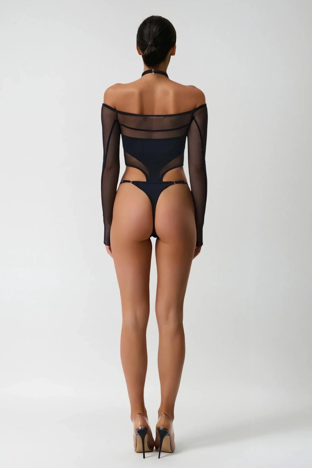 Dung Mesh Cutout Bodysuit