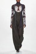 Elisaveta Tie Denim Overalls In Green