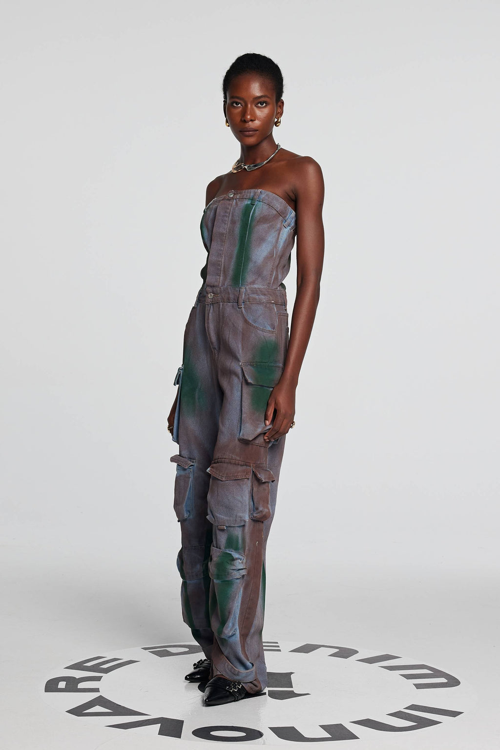 Emma Camouflage Denim Jumpsuit