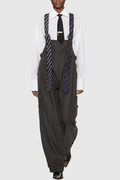 Hadye Tie Cargo Overalls - Green