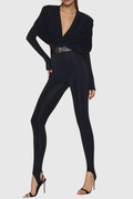 Malaci Plunge Draped Jumpsuit