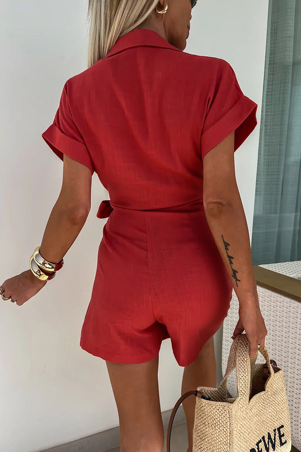 V Neck Jumpsuit