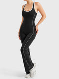 Antonia Contrast Trim Flared Jumpsuit